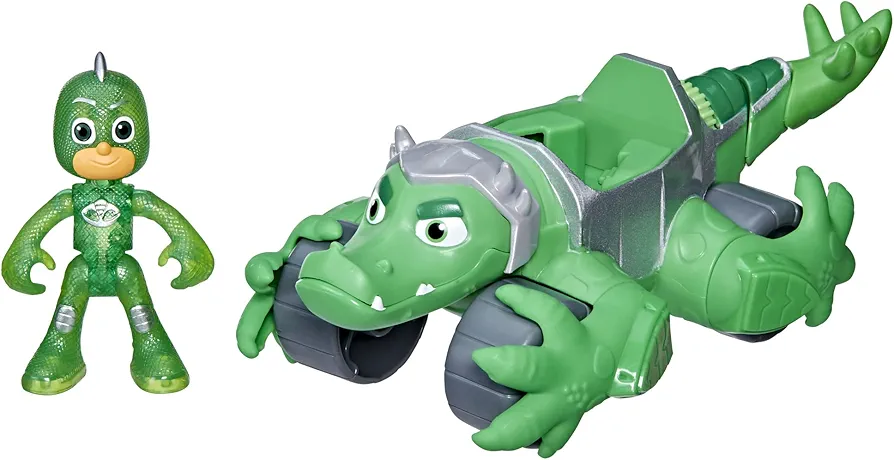 PJ Masks Animal Power Gekko Animal Rider Toy Car, with Gekko Action Figure, Deluxe Toy Vehicles, Superhero Toys, Preschool Toys for 3 Year Old Boys and Girls and Up