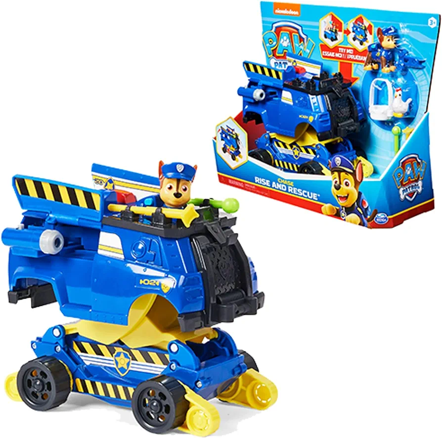 Spin Master 6063637 PAW Patrol Chase Rise and Rescue Transforming Toy Car with Action Figures and Accessories