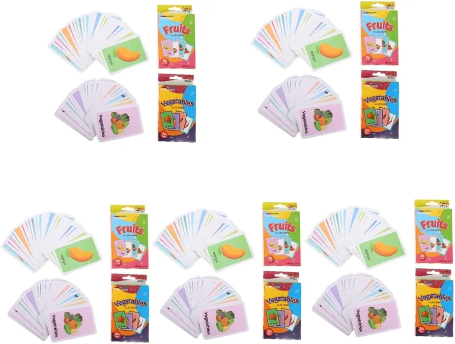 HEMOTON 10 Sets Early Education Cards Learning Toys Educational Toys Flash Cards for Educational Toys for Speech Therapy Materials Flash Cards for Toys