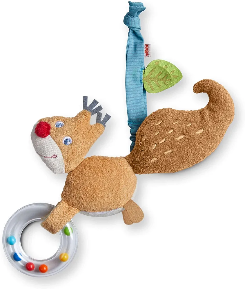 HABA Forest Friends Squirrel Dangling Figure Crib & Stroller Toy