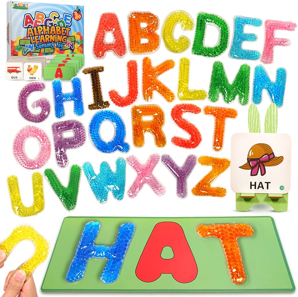 Alphabet Letters Sensory Toys - Short Vowel Reading Letters Spelling Games, Must Haves Sight Words Educational Toy, Fidget Sensory Toys for Autistic