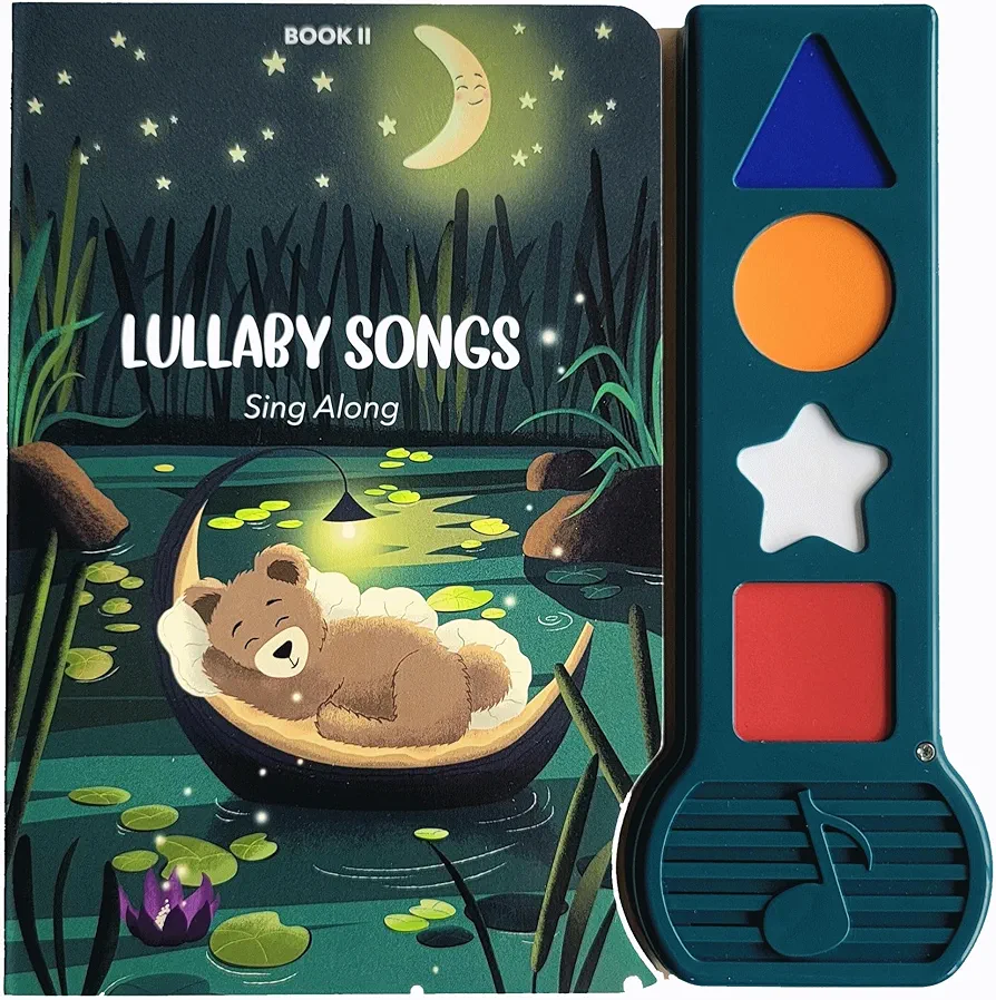 Interactive Sound Book for Toddlers with Lullaby Songs, Nursery Rhymes, Montessori Toy, Hush Little Baby, You are My Sunshine