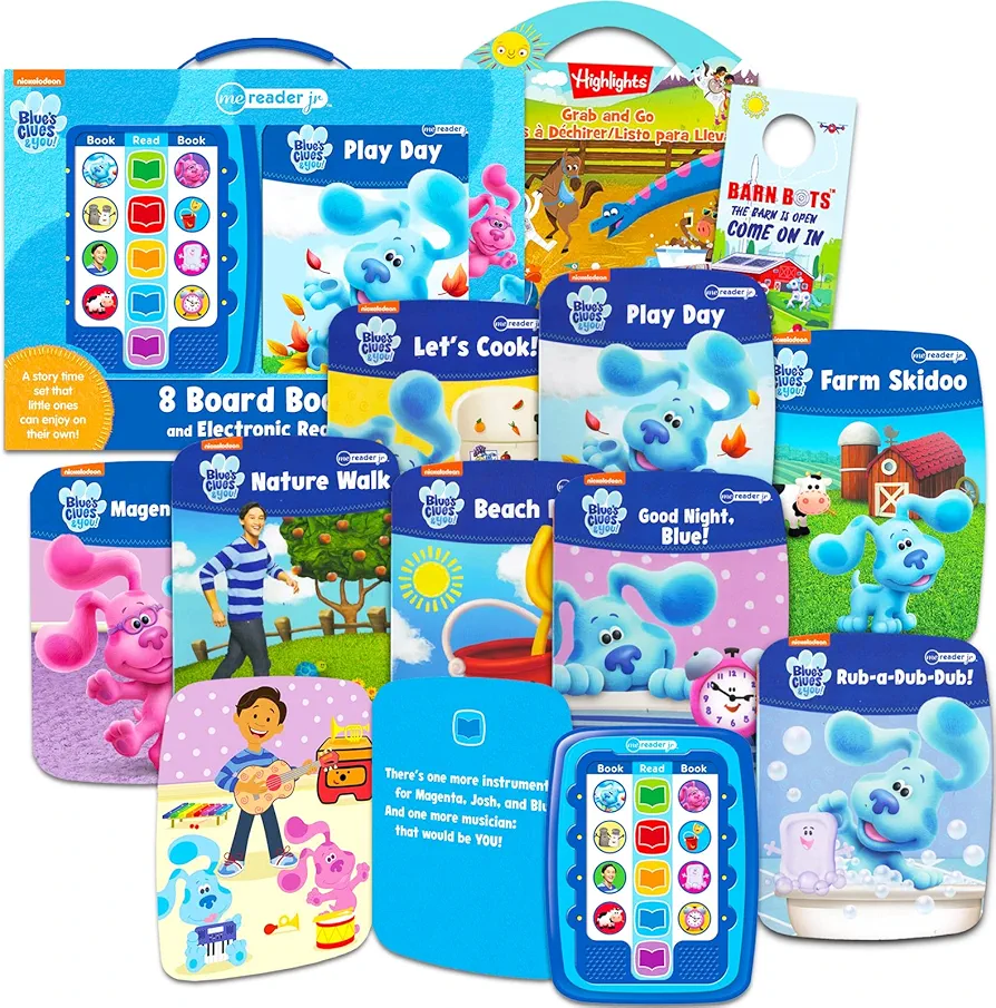 Blue's Clues Me Reader Electronic Reader 8 Book Bundle ~ Blue's Clues & You Books for Toddlers, Kids Featuring Blue, Magenta, and More with Stickers | Blue's Clues Learning Toys