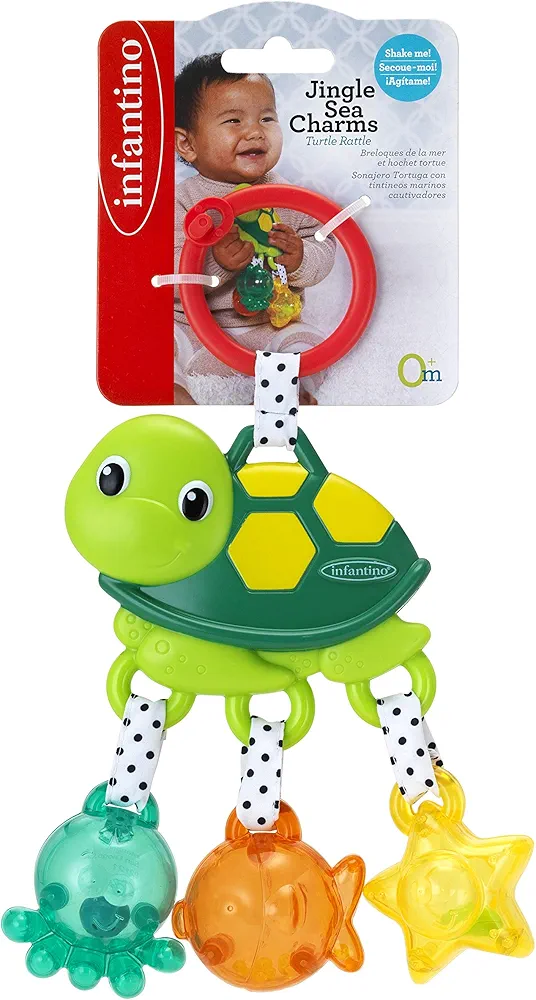 Infantino Jingle Sea Charms Turtle Rattle