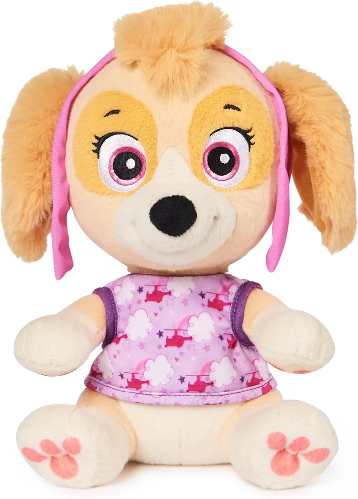 Paw Patrol, Bedtime Plush Skye, 10-Inch Stuffed Animal with Reversible Outfit, Kids Toys for Boys & Girls Ages 3 and Up