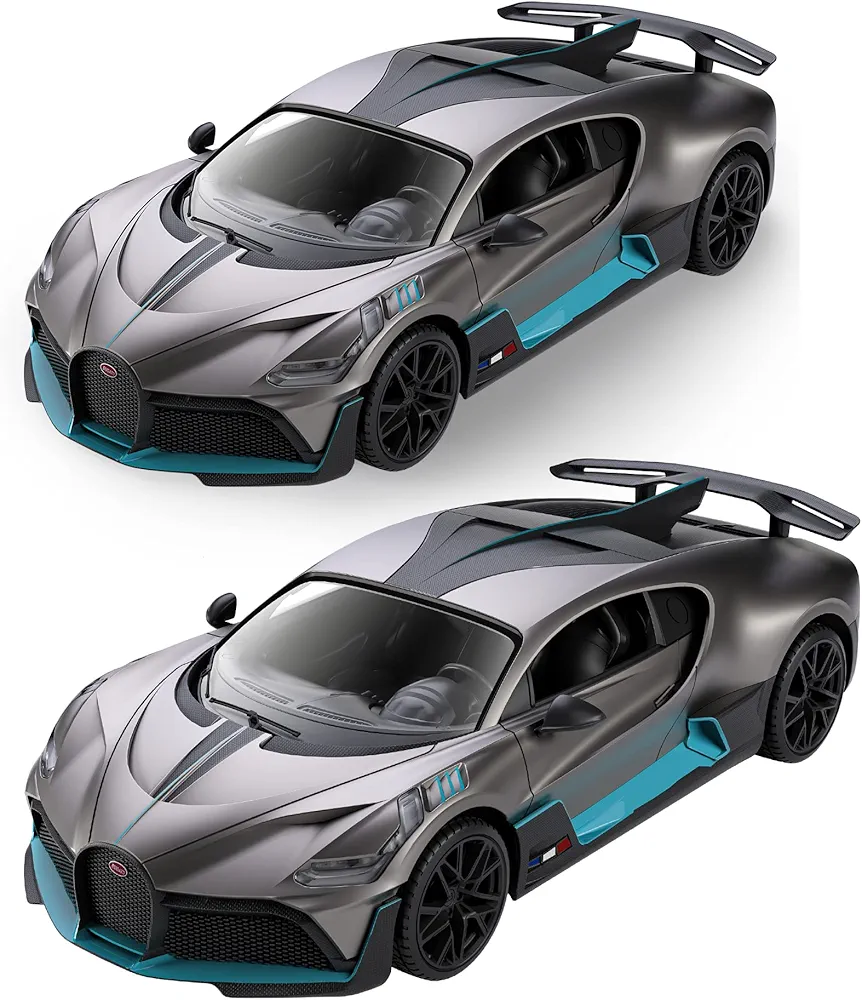 MIEBELY Bugatti Divo Remote Control Car, Rechargeable High Speed Toy Car 12km/h Officially Authorized Model Car 2.4Ghz Vehicle Racing Hobby Rc Car Children, Adults with LED Lights Birthday Gift