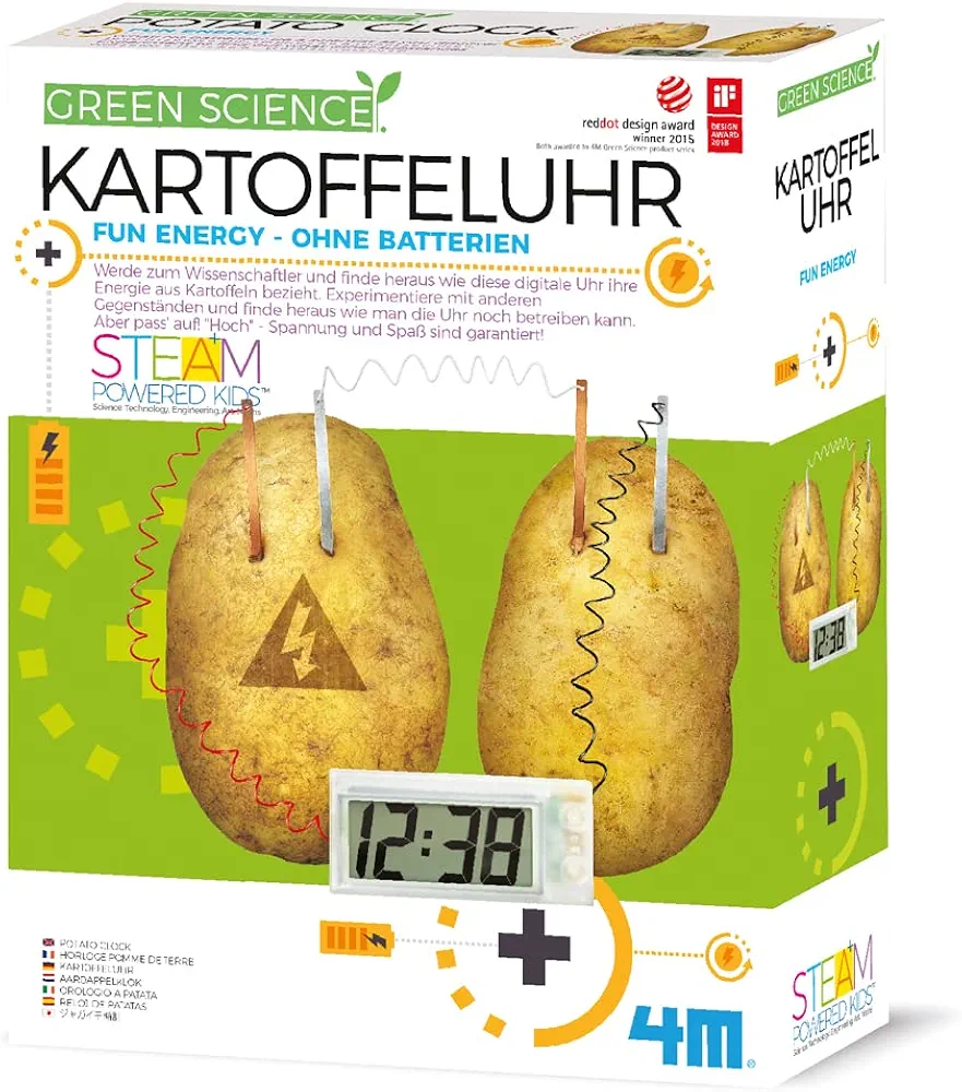 4M 68629 HCM Kinzel Educational Toy, Potato, A Digital Clock Relieves Your Energy Only from Kar