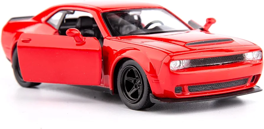 1/36 Scale Dodge Challenger Casting Car Model, Zinc Alloy Toy Car for Kids, Pull Back Vehicles Toy Car for Toddlers Kids Boys Girls Gift (Red)