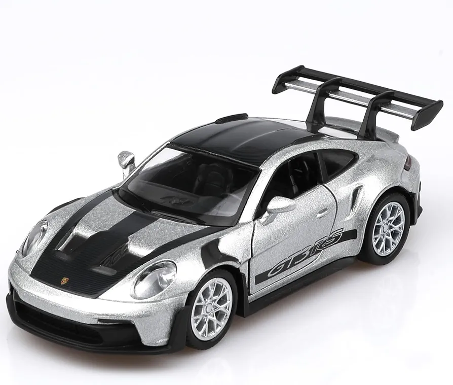 1/36 Scale Porsche 911 GT3 Diecast Car Models,Pull Back Vehicles Porsche 911 Toy Car,Cars Gifts for Boys Girls （Silver）