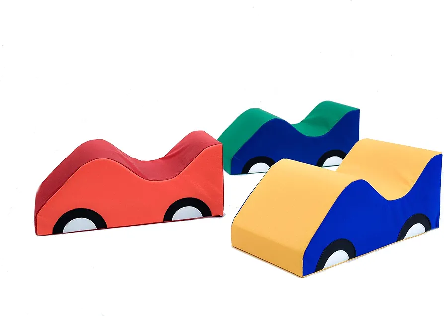 Children's Factory Wide Infant Toddler Soft Cars, Rainbow