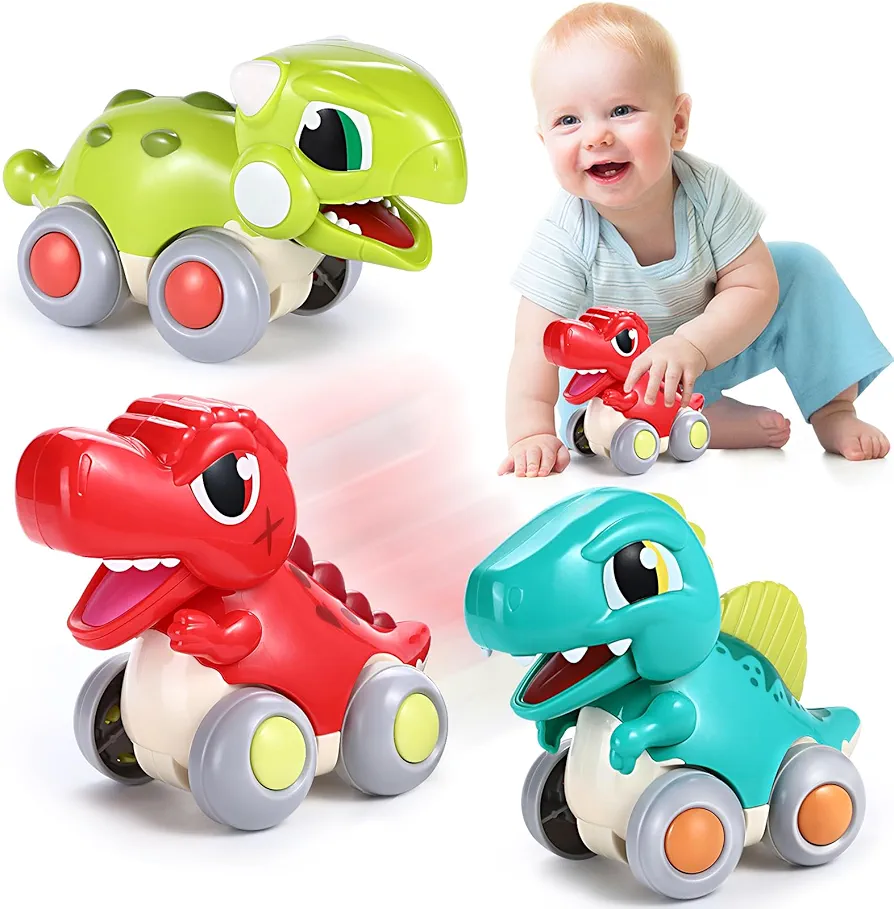 Car Toys for 1 Year Old Boy Gifts: Push and Go Dinosaur Toys Cars for Toddlers 1-3 One Year Old Boy Toys Birthday Gifts for 1 2 3 Year Old Boys Toddler Toys Age 1-2 Baby Boy Toys 12-18 Months