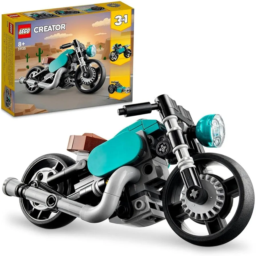 LEGO Creator Vintage Bike 31135 Toy Blocks, Present, Vehicle, Glue, Boys, Girls, Ages 8 and Up