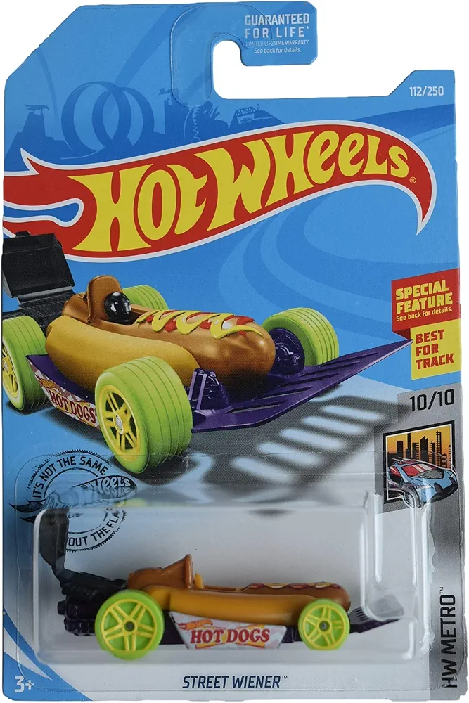 Hot Wheels 2019 HW Metro Street Wiener (Hot Dog Car) 112/250, Brown and Purple