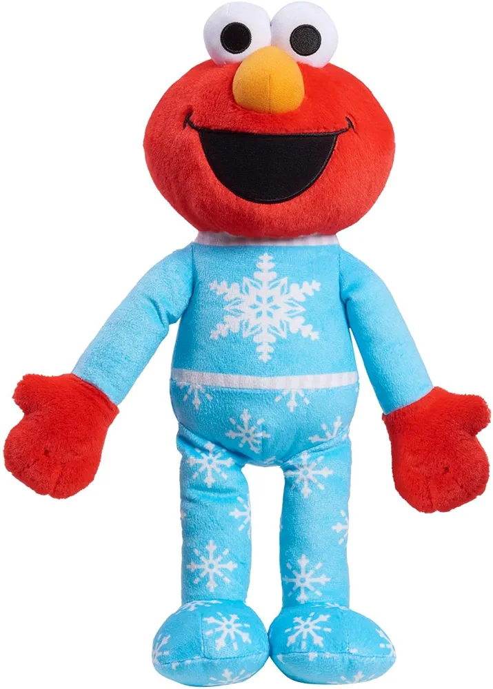 Sesame Street Holiday 15-inch Large Plush Elmo Stuffed Animal, Red, Super Soft Plush, Kids Toys for Ages 18 Month by Just Play