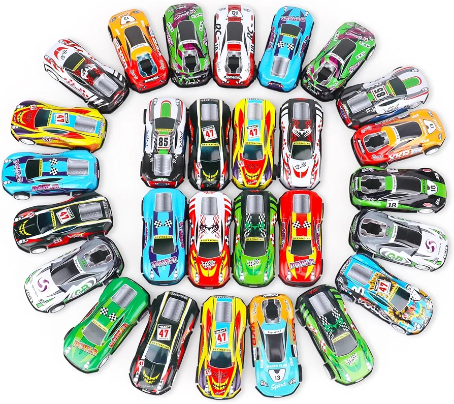 Hooqict 28 Pack Mini Pull Back Car for Boys Race Car Party Favors for Kids 3-5 Small Toy Car for Birthday Return Gifts, Classroom Treasure Box Toys, Goodie Bag Stuffers, Pinata Fillers