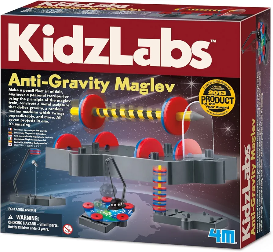 4M Kidzlabs Anti Gravity Magnetic Levitation Science Kit - Maglev Physics Stem Toys Educational Gift for Kids & Teens, Girls & Boys (3686)