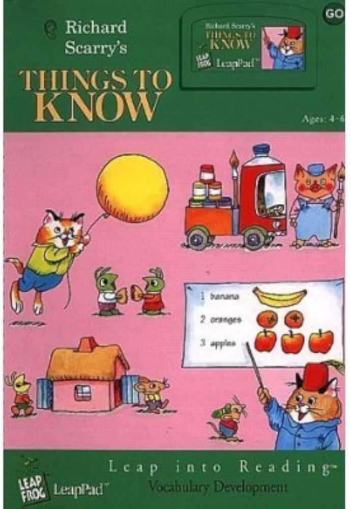 LeapPad: LeapStart Vocabulary - "Richard Scarry's Things to Know" Interactive Book and Cartridge