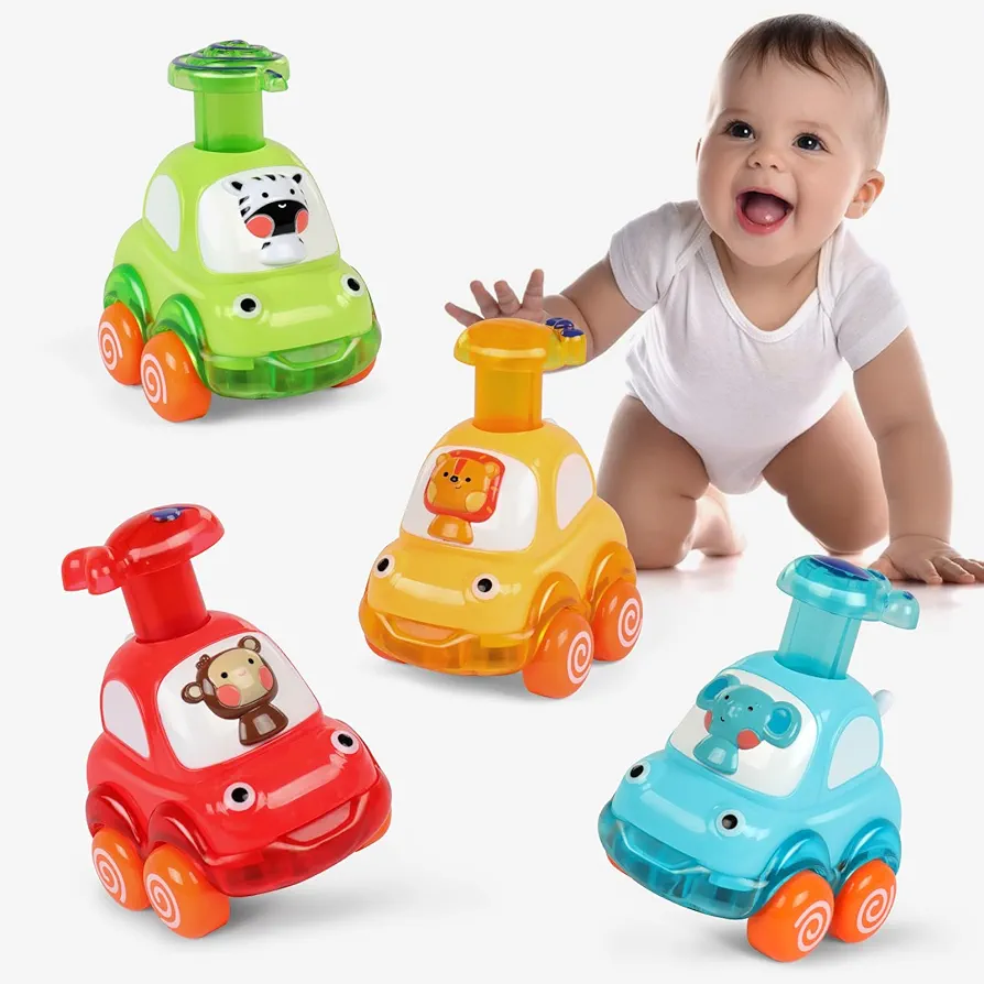 Amy&Benton Animal Car Baby Toys for 1 2 Year Old Boy|First Birthday Gifts for Toddler Toys Age 1-2|1 2 Year Old Boy Birthday Gift for Infant Toddlers