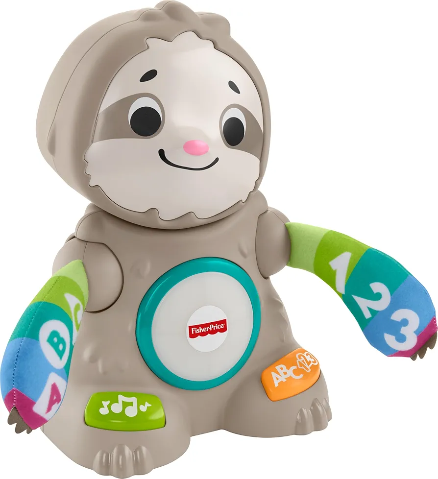 Fisher-Price Linkimals Learning Toy Smooth Moves Sloth with Interactive Music and Lights for Infants and Toddlers