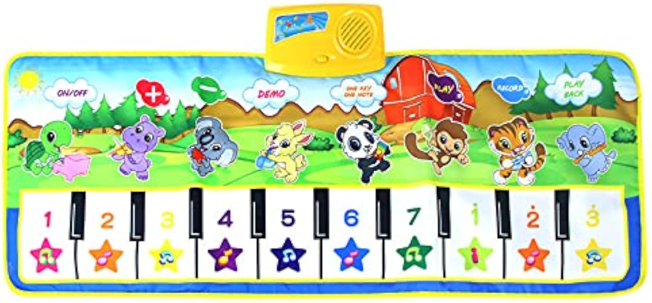 Baby Music mat,Music Piano Keyboard Dance mat Baby Early Childhood Education Touch Game Blanket Boys and Girls Gift Toys White