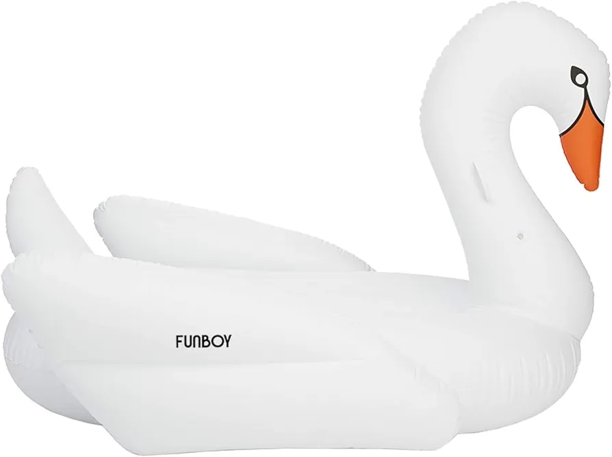 FUNBOY Giant Inflatable White Swan, Luxury Float for Summer Pool Parties and Entertainment