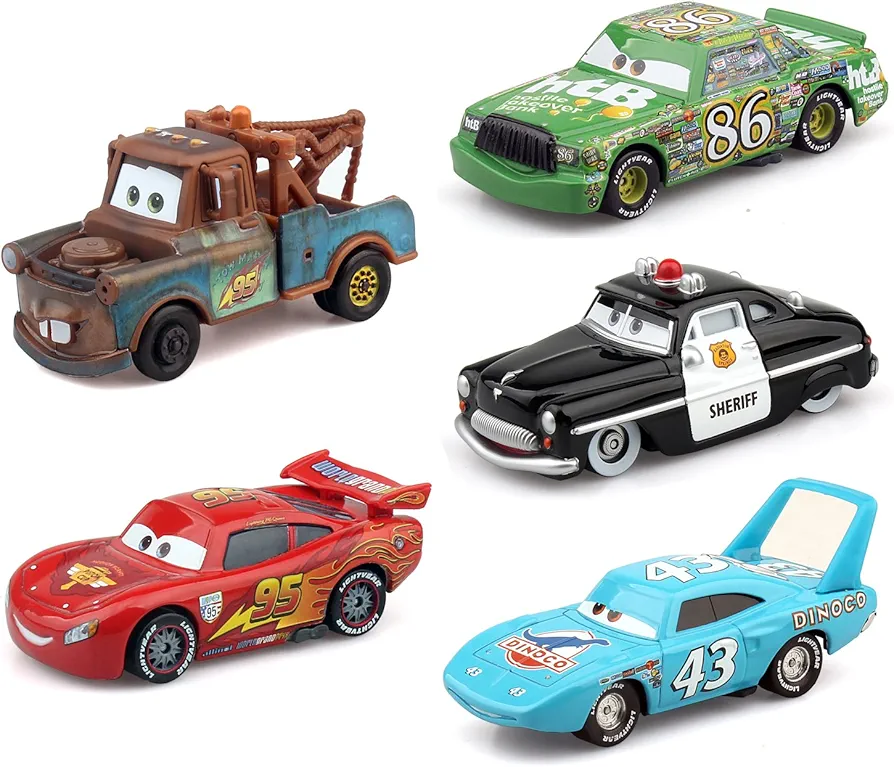 Cars 2 Basic Movie Characters 5 Pack Lightning McQueen and his Friends Metal die-cast Toy Cars,in Bulk