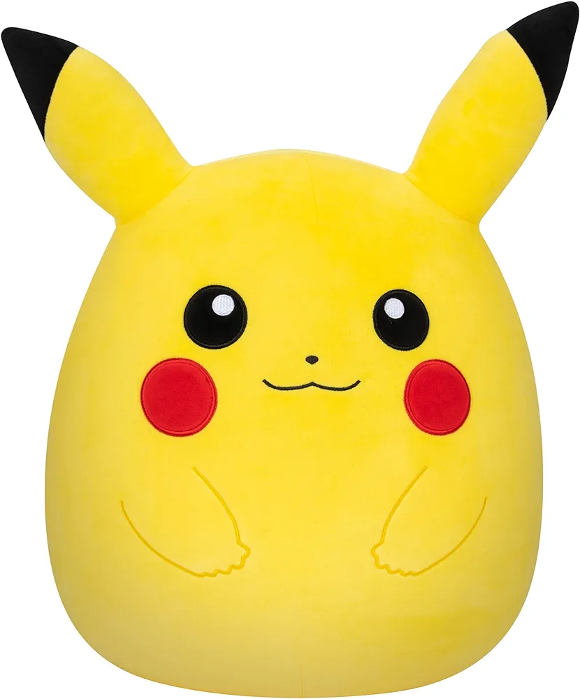 Squishmallows Pokemon 14-Inch Pikachu Plush - Add Pikachu to Your Squad, Ultrasoft Stuffed Animal Large Plush, Official Kelly Toy Plush