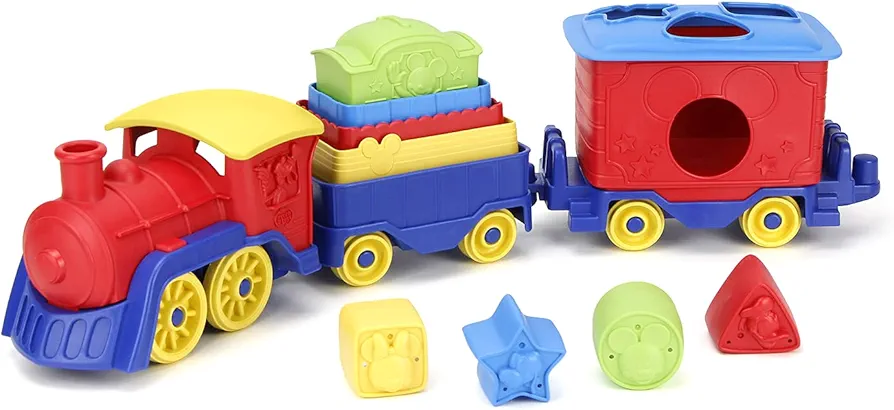 Green Toys Mickey Mouse & Friends Stack & Sort Train