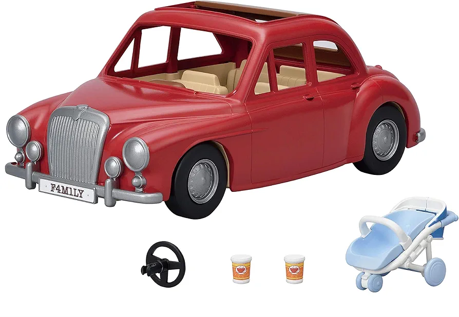 Calico Critters Family Cruising Car for Dolls, Toy Vehicle Seats up to 5 Collectible Figures