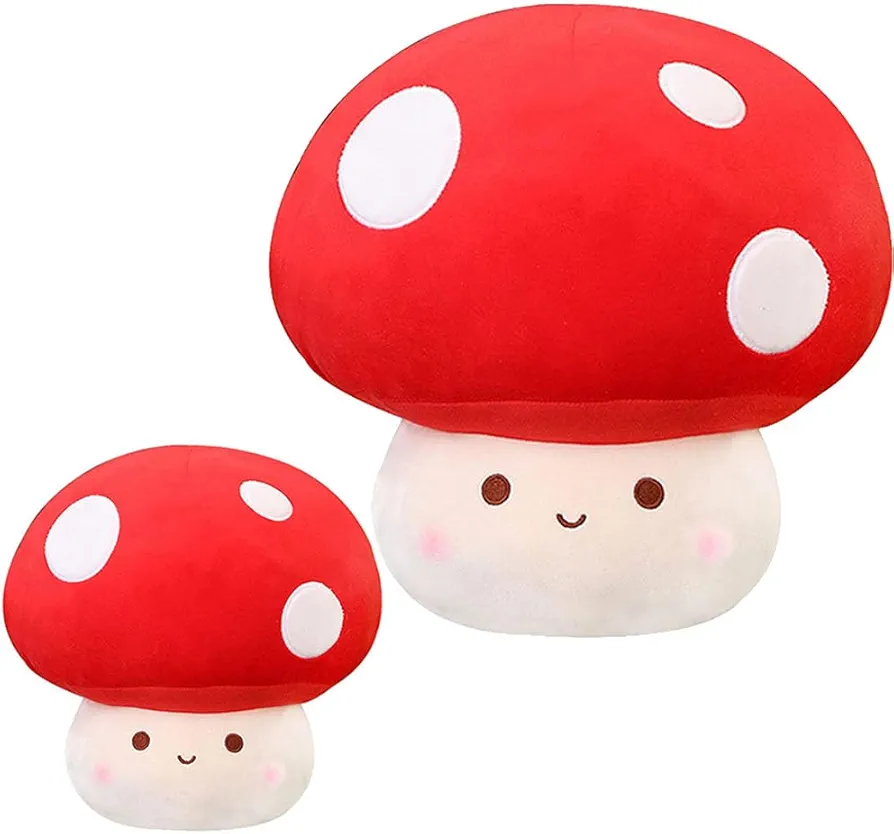 Large Mushroom Plush Toy Stuffed Animal 23.6 & 9 inches