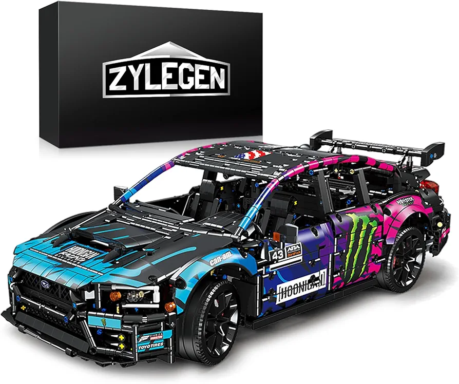 ZYLEGEN Race Car Building Toy Set,Collectible Model Building Set and Sport Car,Supercar Building Kit for Boys, Girls, and TeensGift for Motorsport Fans (Blue)