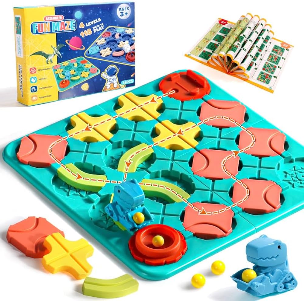 Board Games for Kids Toys for Girls Boys Ages 5-7 Year Old Girl Birthday Gifts Boys Toys, Logic Puzzles Road Builder, Preschool Learning Toys Educational Toys STEM Games for Kids Ages 4-8