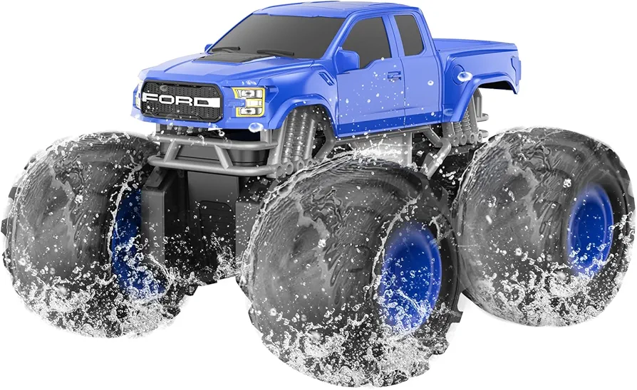 DOUBLE E Amphibious Remote Control Car RC Truck Waterproof RC Monster Truck 4WD Dual Motors All Terrain Off Road 2.4Ghz Rc Cars Gifts for Boys/Girls Ages 6+