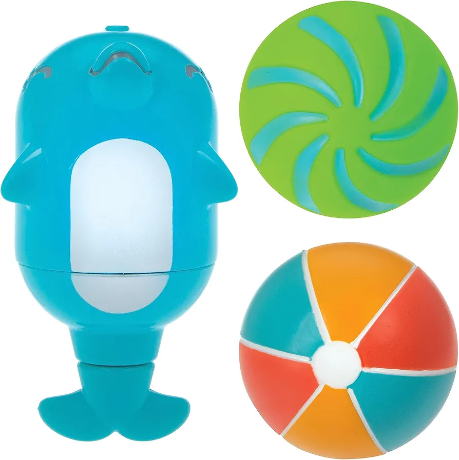 Nuby Dolphin Squirter with Splash Squirter Balls, 10+M