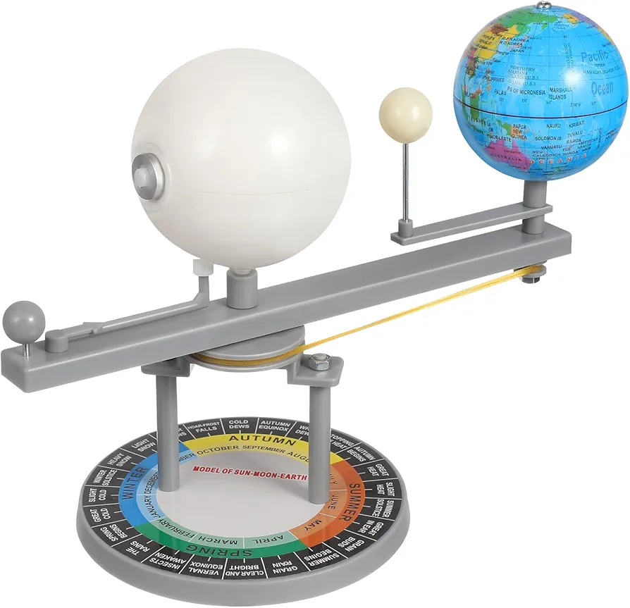 ERINGOGO Astronomical Teaching Tool Motorized Solar Systems Sun Earth and Moon Models Science Astronomy Demo Sun Earth Moon Orbital Model Solar System Kit Puzzle Plastic Child Lunar Eclipse