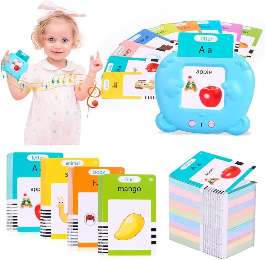 224 Sight Words Toddle Toys for 2 3 4 5 Year Old Boys Girls Montessori Educational Learning Talking Flash Cards Pocket Speech Autism Sensory Toy Gift for Kids