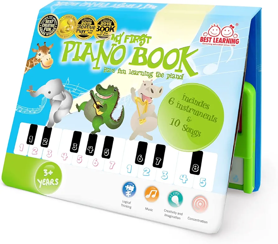 BEST LEARNING My First Piano Book - Educational Musical Toy for Toddlers Kids Ages 3-5 Years - Ideal 3, 4 Year Old Boy or Girl Birthday Gift Present