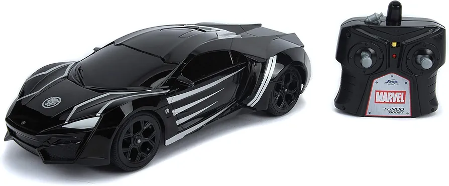 Marvel Black Panther 1:16 Lykan Hypersport RC Radio Control Cars, Toys for Kids and Adults