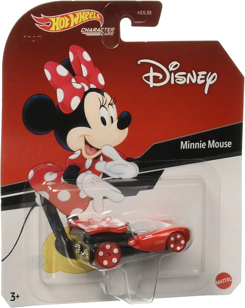 Hot Wheels Character Cars Minnie Mouse Disney Toy Vehicle for Children Ages 3+