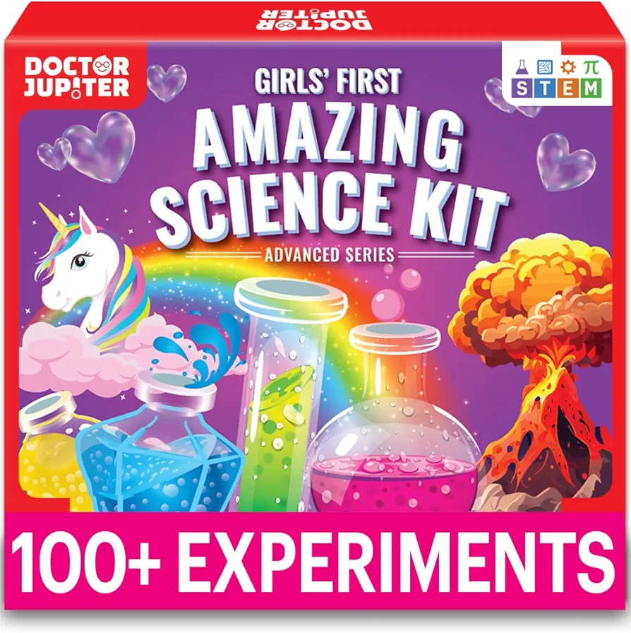 Doctor Jupiter My First Amazing Science Kit for Girls Ages 4+ | Birthday Gift Ideas for 4-5-6-7-8-9-10-11-12 Year Old Girls | STEM Learning & Educational Toys | Advanced Science Experiment Series