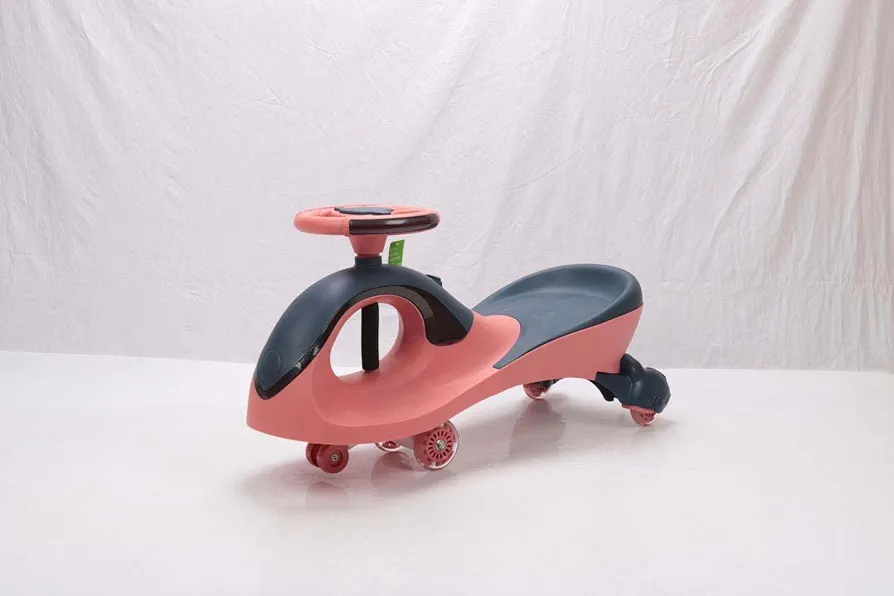 Baby Swing car Flash Body Mute Flashing Wheel Universal Sliding Luge Baby Swing car Watermelonred