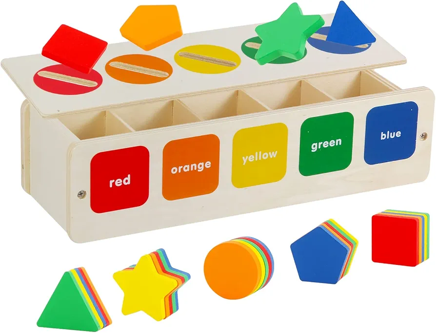 Montessori Toys - Color&Shape Sorting Learning Matching Box for Baby Toddlers 1-3 Year Old Brand