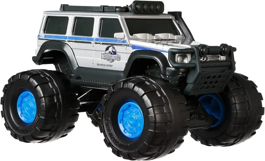 Matchbox Jurassic World Dominion 1:24 Scale Vehicle, 14 Mercedes-Benz G 550 Truck with Large Wheels, Collectible Toy Car