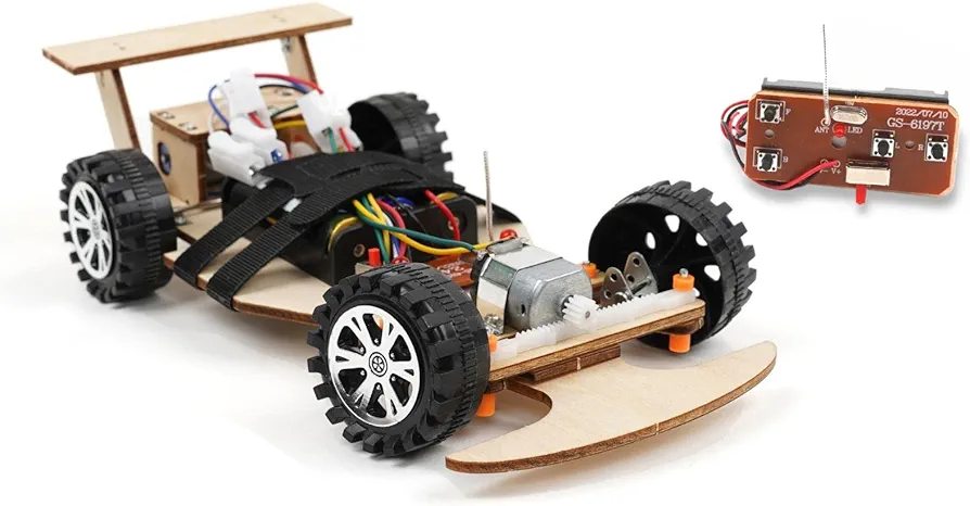 Wireless Remote Control Car Kit F1, Science Project Kit for Kids/Students/Education, STEM Project Model Car Kits to Build, Ideal Choice for Family and School