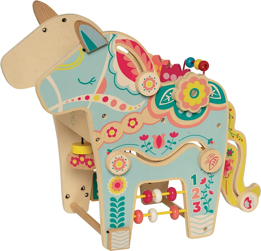 Manhattan Toy Playful Pony Wooden Toddler Activity Center , 18 x 9 x 13 inches