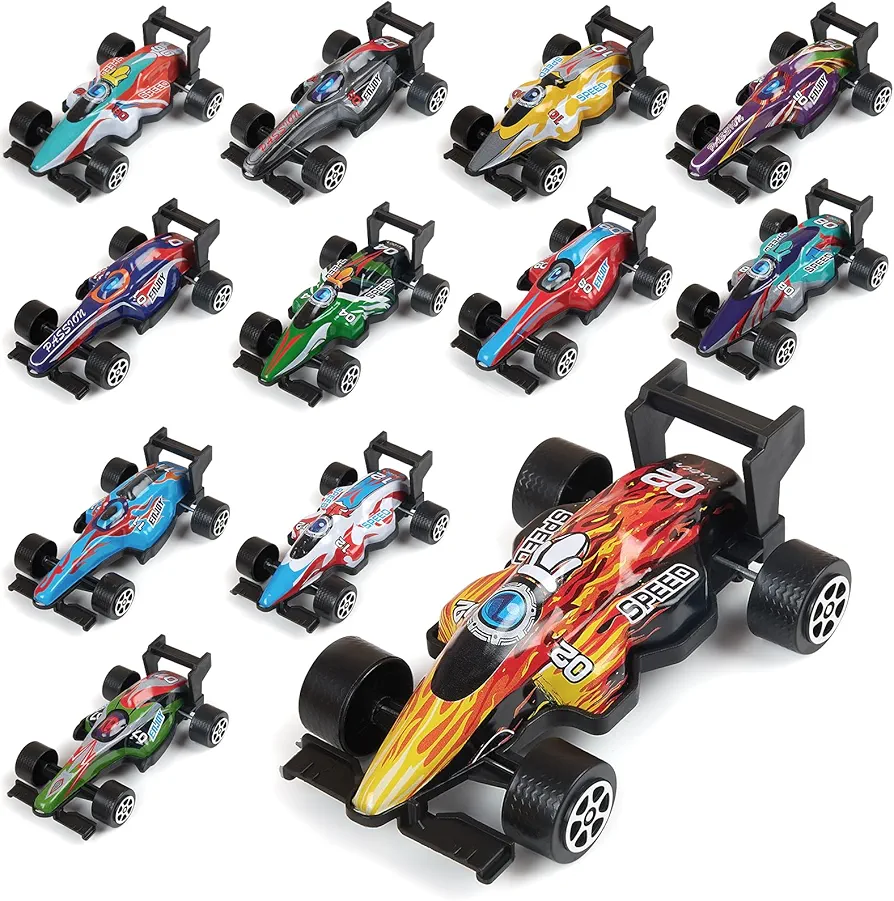 F1 Formula Pull Back Cars 15 Pack 1:43 Matchbox Toy Model Set Small Race Cars for Toddlers Kids Ages 2 3 4 5 6 Boys and Girls Preschool Birthday Party Favor