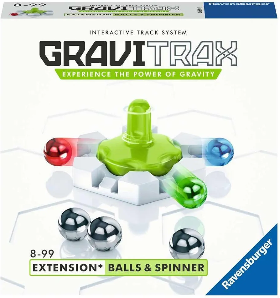 Ravensburger Gravitrax Balls & Spinner Accessory - Marble Run & STEM Toy for Kids Age 8 & Up | Enhance your Gravitrax Experience | Perfect for Marble Racing Enthusiasts