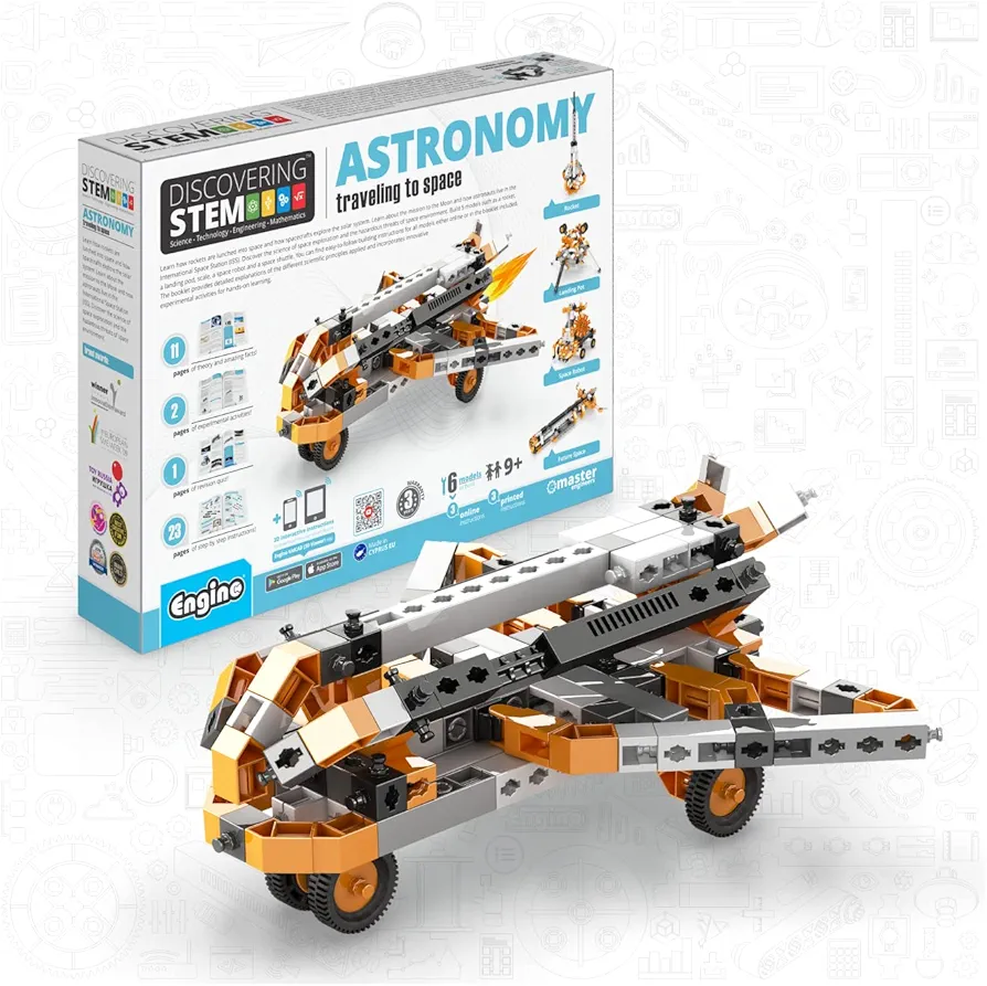 Engino- STEM Toys, Astronomy- Travelling to Space, Construction Toys for Kids 9+, Fun & Educational Toys, Gifts for Boys & Girls