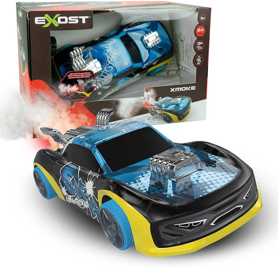 Remote Control Car, EXOST Drift RC Car Toy, 2WD 2.4Ghz Car Making Smoke from The Engine, Kids Xmas Toy Cars for Boys/Girls (Blue)