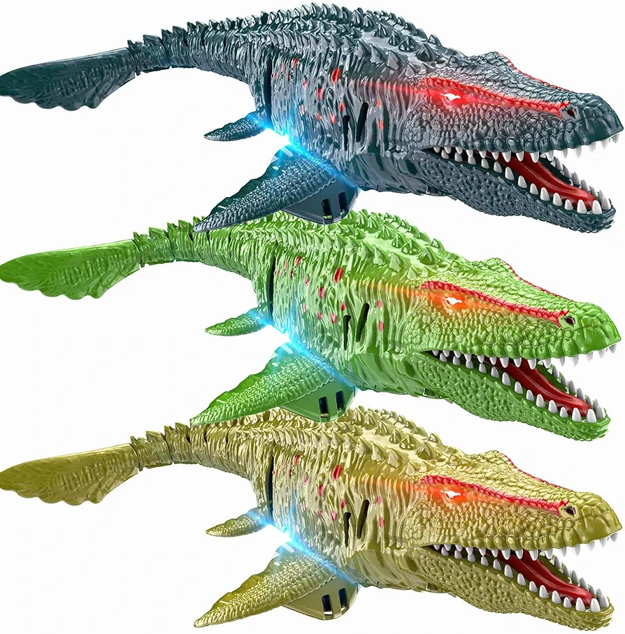 Remote Control Dinosaur, 2.4G Water Toys RC Boat with Light Module Batteries Boat for Swimming Pool Lake Bathroom Bath Birthday Party Kids Boys Girls